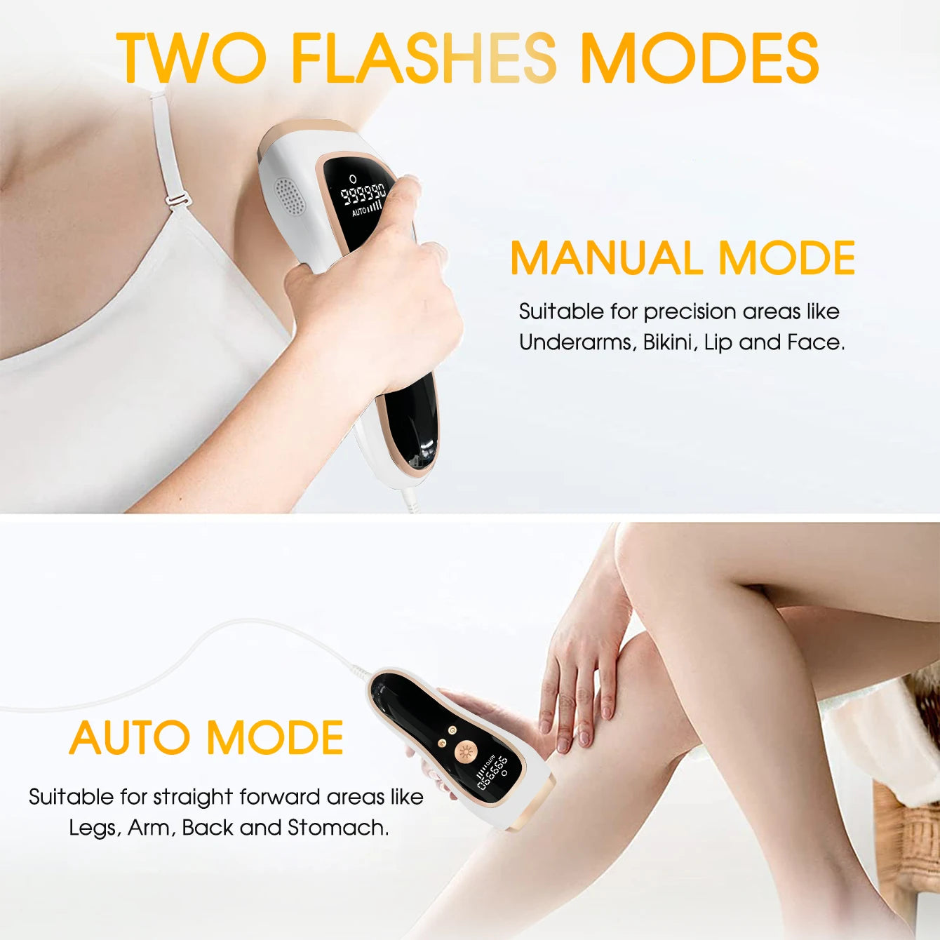 Laser Hair Removal , 999,990 Flashesator 
ليزر لإزالة الشعر في المنزل ب999,990 ومضة